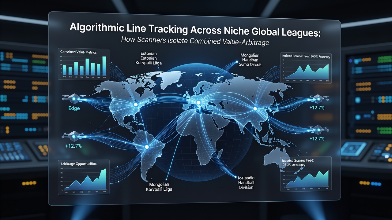 Real-time scanner interface displaying isolated arbitrage windows across niche league markets