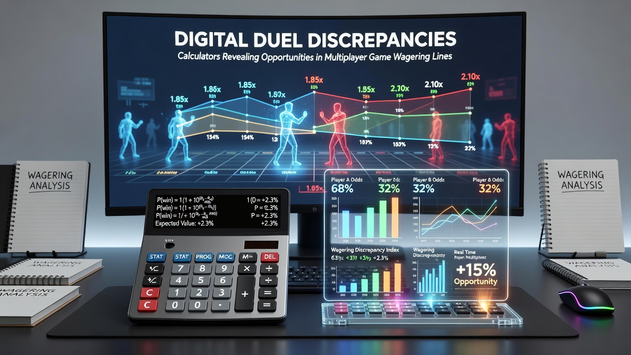 Analytics dashboard displaying real-time odds comparison for multiplayer esports matches