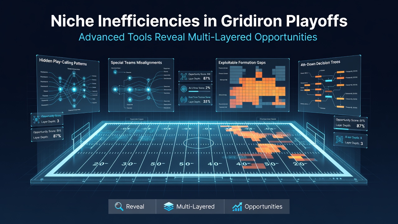Live scanner interface highlighting detected inefficiencies during a gridiron playoff game with real-time odds comparison