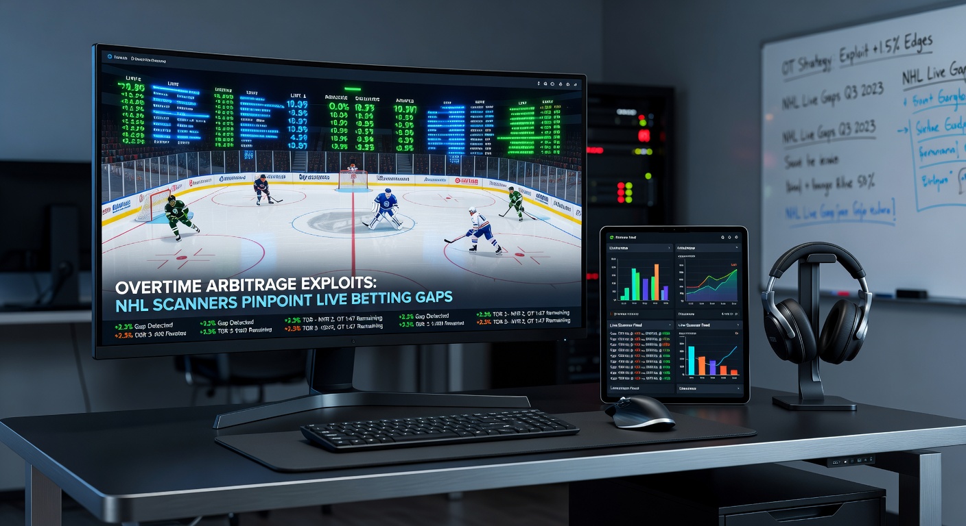 Chart illustrating NHL overtime odds divergences between major sportsbooks during a live playoff game