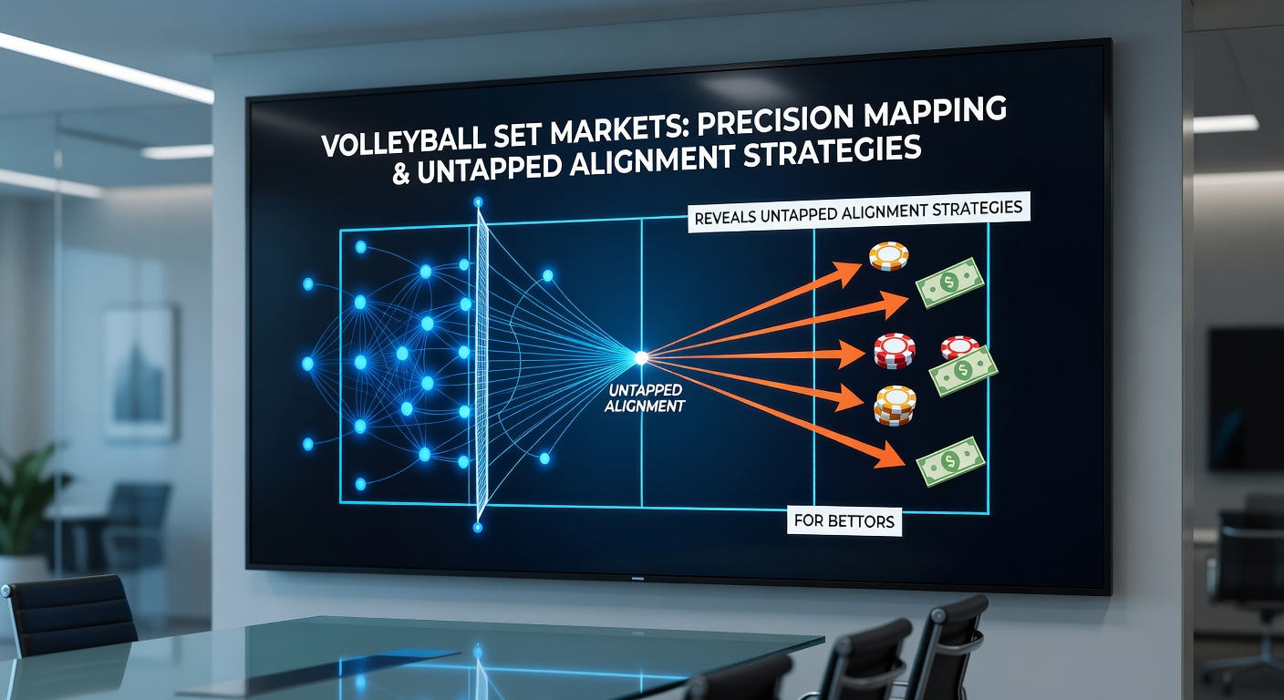 Data visualization screen displaying volleyball set odds alignment across multiple bookmakers